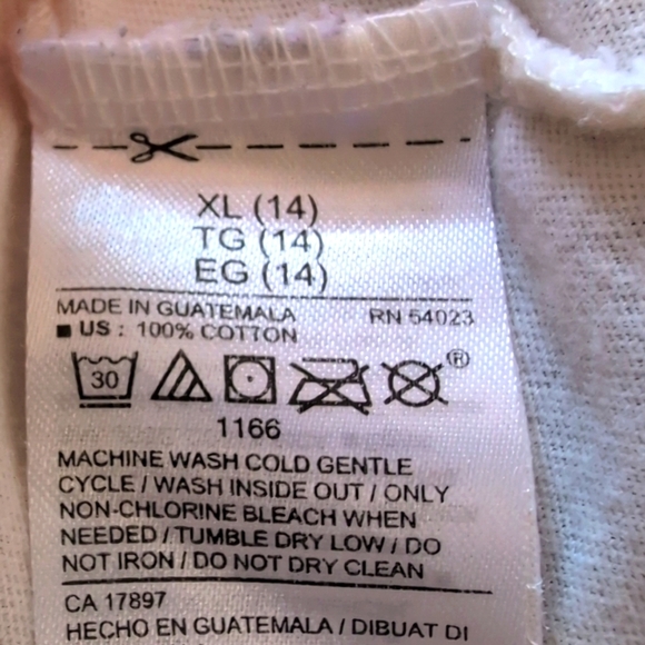 Old Navy White Tee with Eiffel Tower and Pink Blossoms - Picture 6 of 9